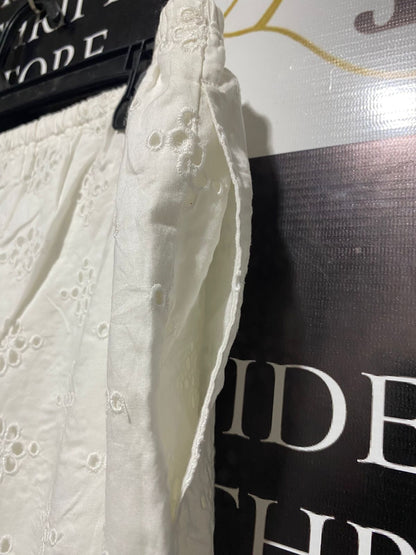 CHOUDHARY FASHIONS |XL| WAIST 32| INTRICATE BRODERIE ANGLAISE / EYELET OVERLAY