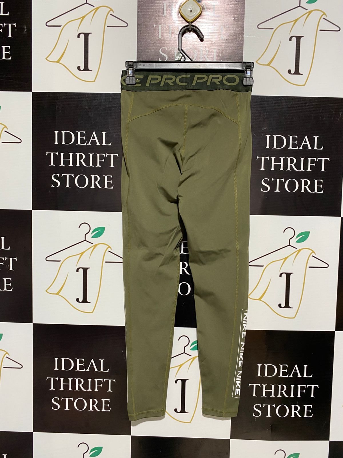NIKE |S| WAIST 24| PRO OLIVE GREEN TRAINING TIGHTS