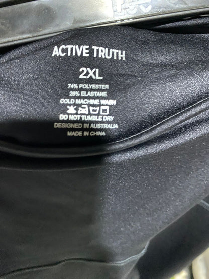 ACTIVE TRUTH |XXL| WAIST 36| HIGH-WAISTED BLACK PERFORMANCE LEGGINGS