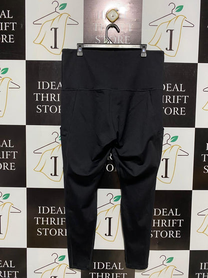 ACTIVE TRUTH |XXL| WAIST 36| HIGH-WAISTED BLACK PERFORMANCE LEGGINGS