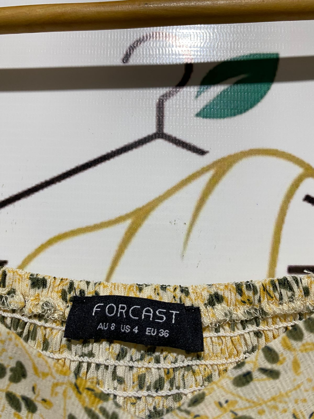 FORCAST |S| BUST 14| C4|VINTAGE FLORAL PUFF-SLEEVE MIDI DRESS