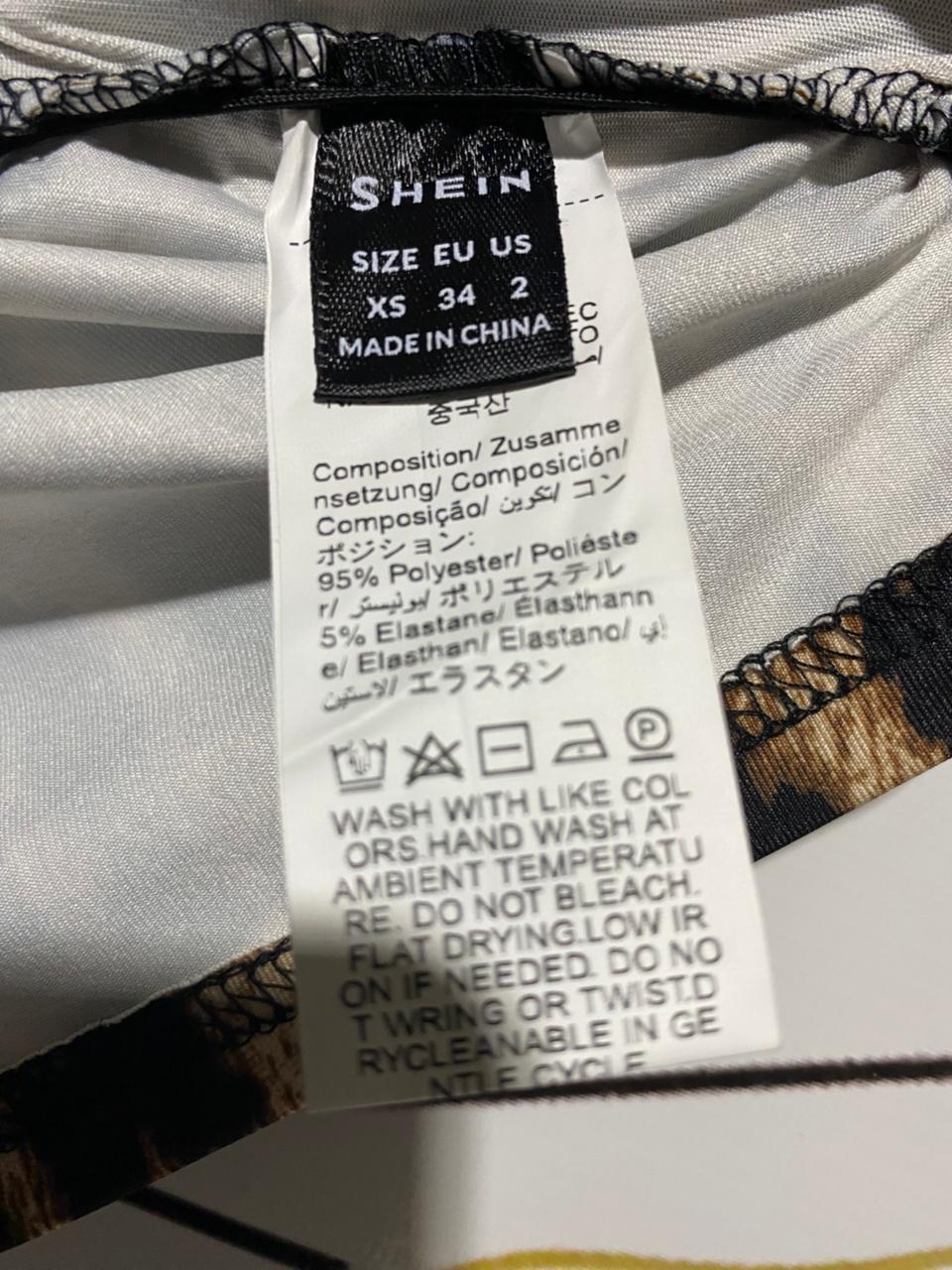 SHEIN |XS| BUST 14|B10| CHIC LEOPARD PRINT RUCHED TANK TOP