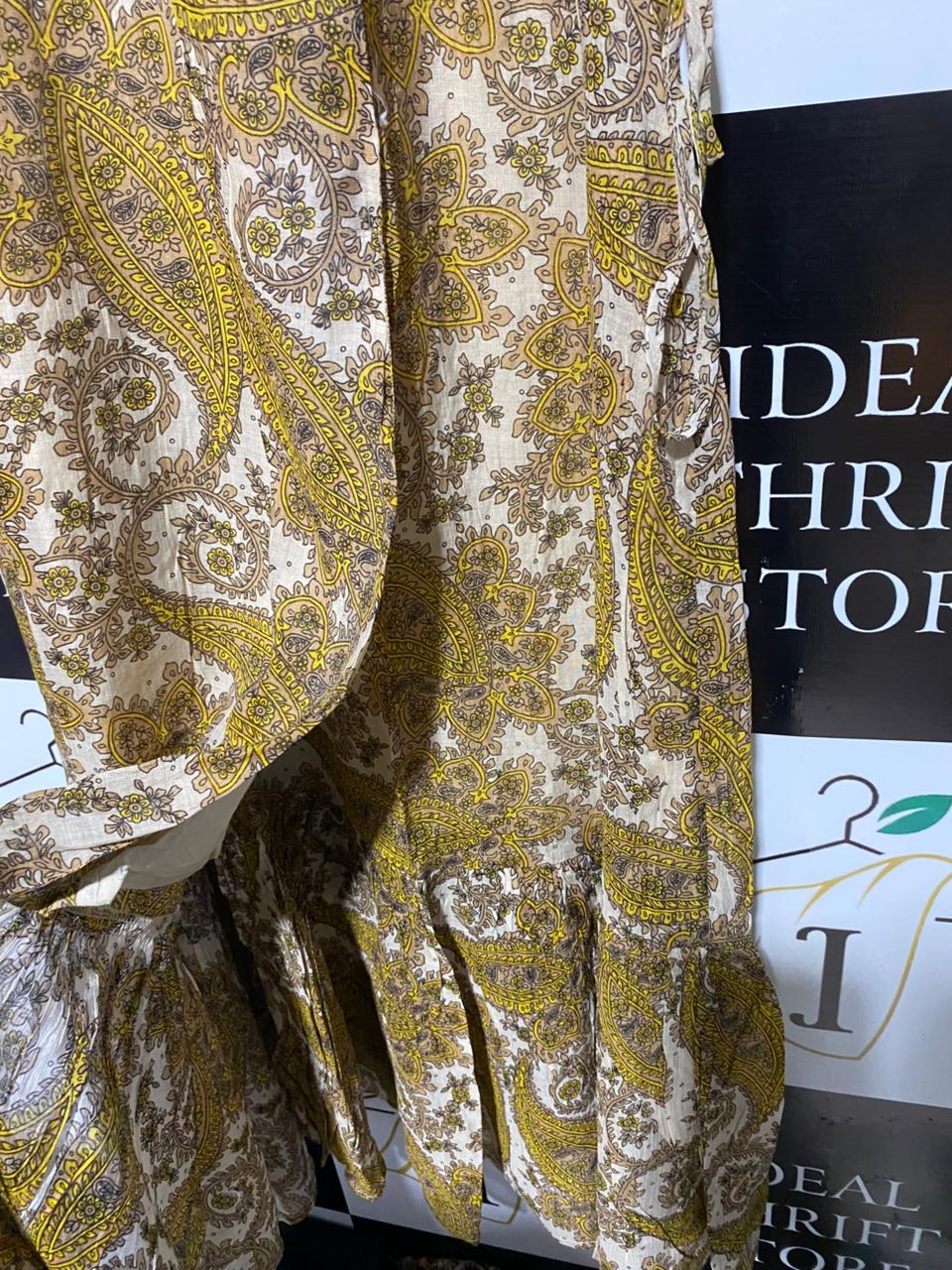 MINKPINK |M| BUST 18|C4 |VINTAGE PAISLEY WRAP MAXI DRESS