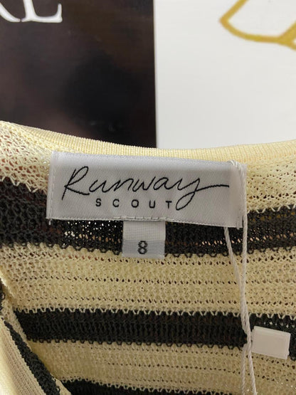 RUNWAY SCOUT |S| WAIST 12| NAUTICAL STRIPE RIBBED MAXI DRESS