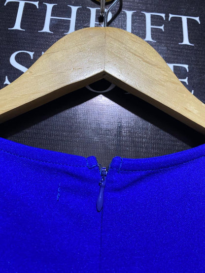 EMAMODA |S| BUST 15| STRIKING ROYAL BLUE SHEATH DRESS.