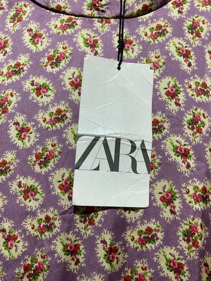ZARA |M| BUST 16| LUXURIOUS VIOLET SATIN MIDI DRESS