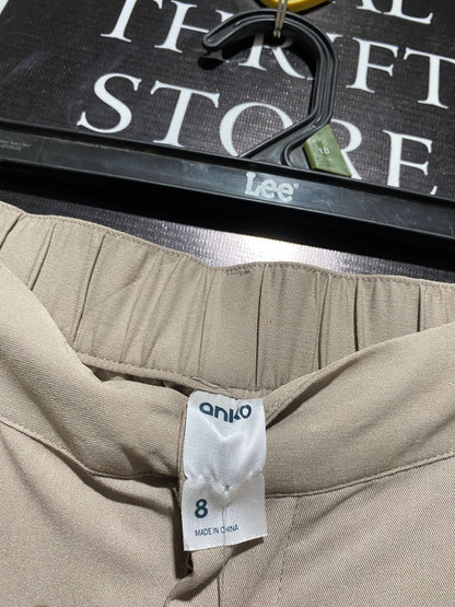 ANKO |M| WAIST 28| TAILORED TAUPE WIDE-LEG TROUSERS