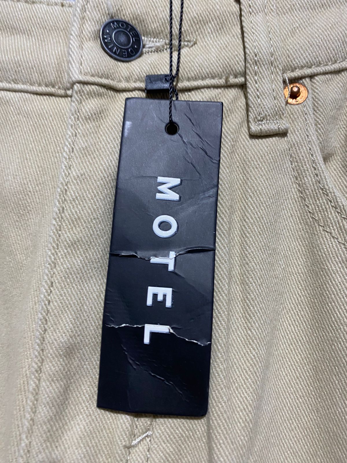 MOTEL DENIM |M| WAIST 28| VINTAGE PYTHON PRINT FLARED TROUSERS
