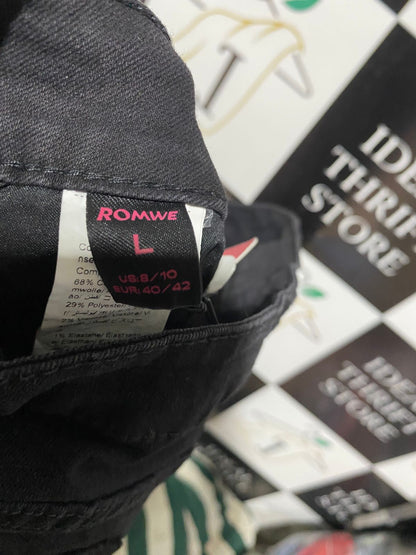 ROMWE |L| WAIST 32| MYTHIC DRAGON PRINT FLARE JEANS