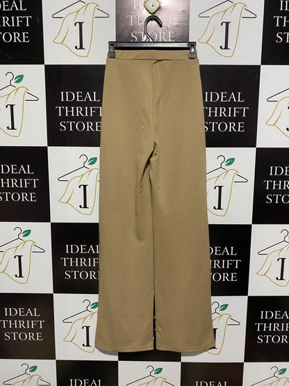 SBETRO |S| WAIST 24| DESERT SAND WIDE-LEG LOUNGE TROUSERS