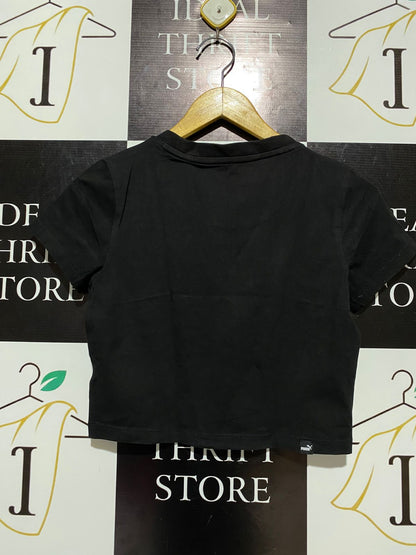 PUMA |S| BUST 16| URBAN ATHLETIC LOGO CROPPED T SHIRT