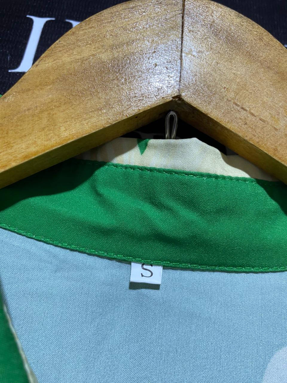 STRIKING EMERALD GREEN SHIRT DRESS |M| BUST 19|