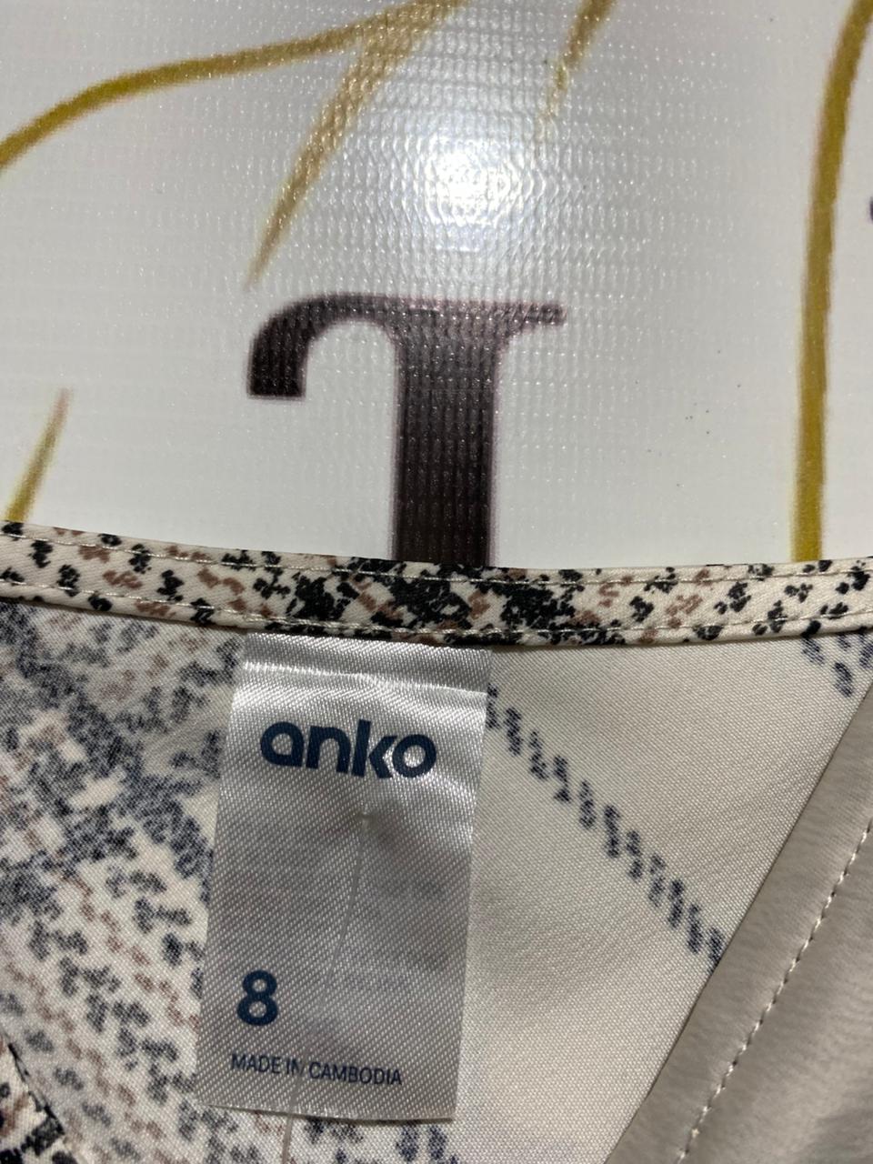 ANKO |M| BUST 16| CREAM AND CHARCOAL CHECKERED SLIP DRESS