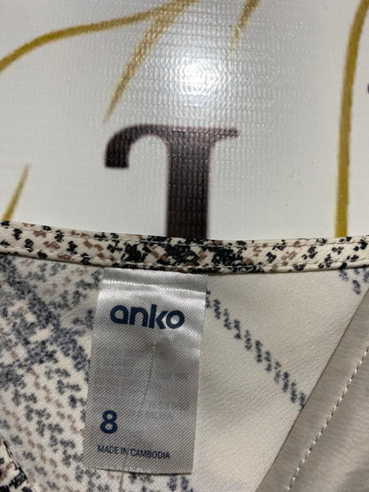 ANKO |M| BUST 16| CREAM AND CHARCOAL CHECKERED SLIP DRESS