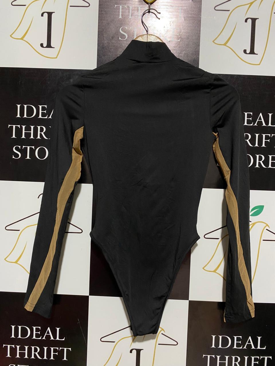 MIDNIGHT ILLUSION MOCK-NECK BODYSUIT |S| BUST 14|