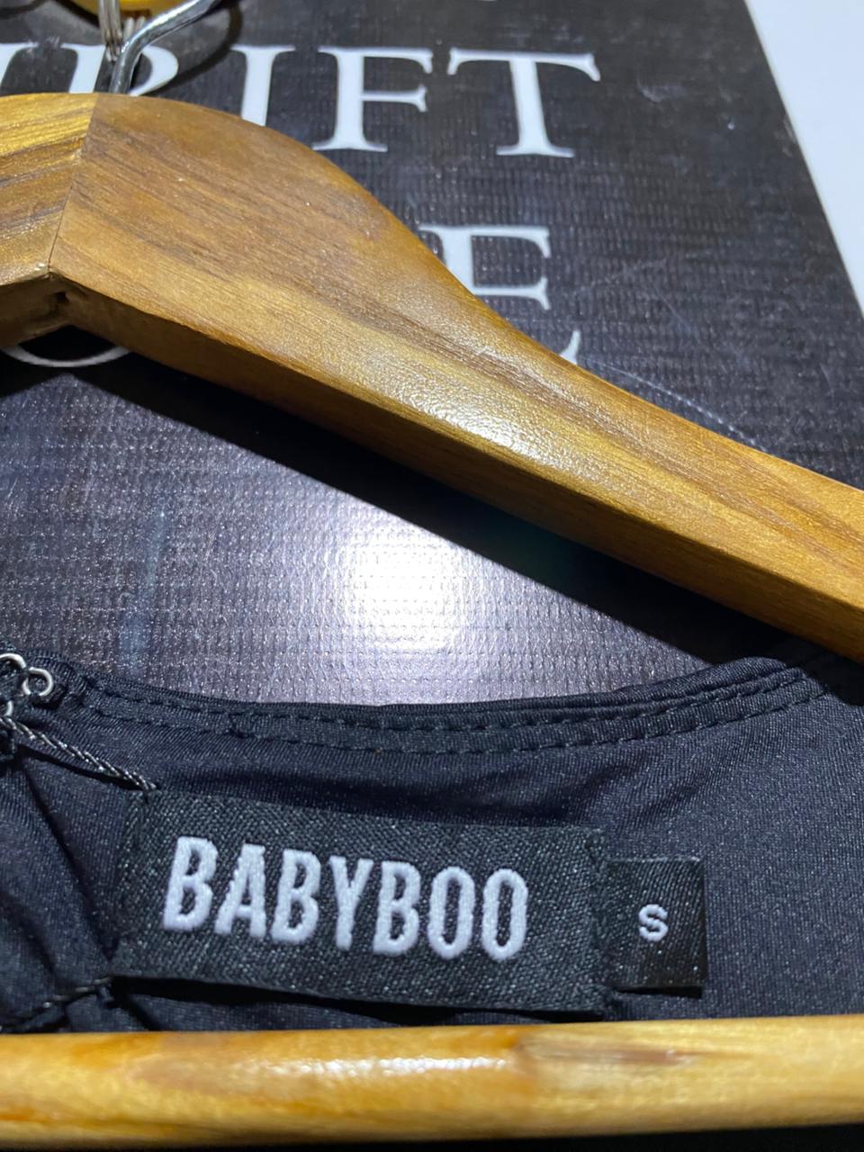 BABY BOO |S| BUST 13| NOIR RUCHED BODYCON MINI DRESS