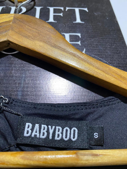 BABY BOO |S| BUST 13| NOIR RUCHED BODYCON MINI DRESS