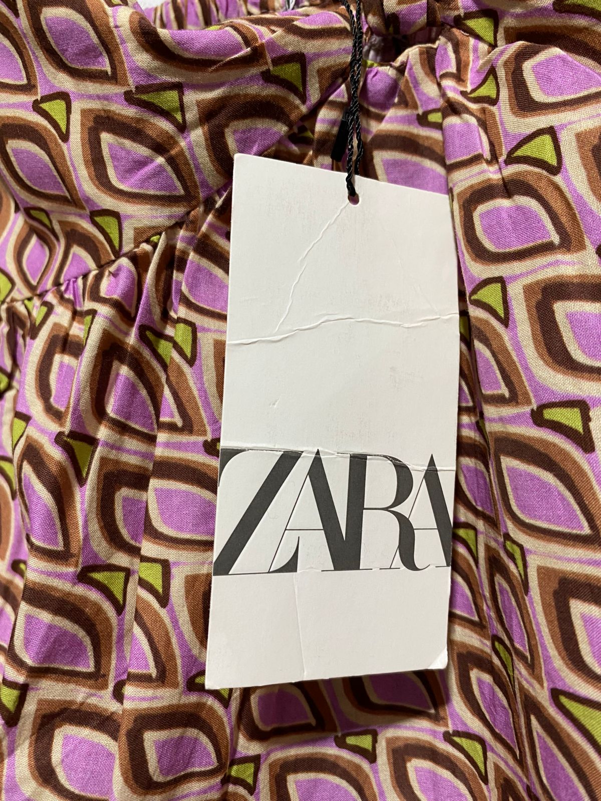 ZARA |S| BUST 14| C3|  ROSE QUARTZ GEOMETRIC HALTER MAXI DRESS