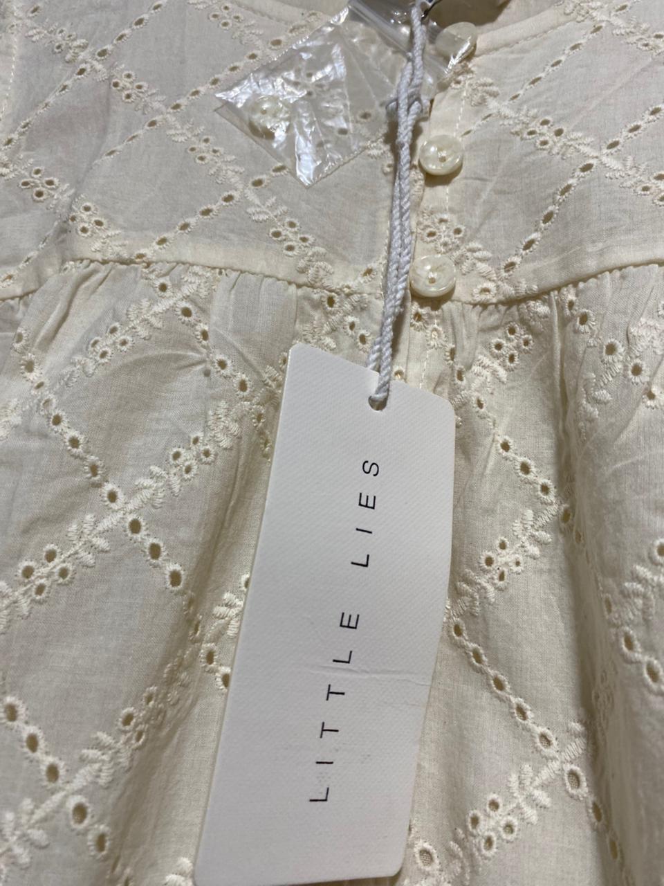 LITTLE LIES |M| BUST 17| IVORY EMBROIDERED TIERED MAXI DRESS