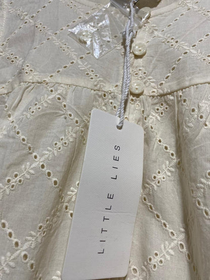 LITTLE LIES |M| BUST 17| IVORY EMBROIDERED TIERED MAXI DRESS