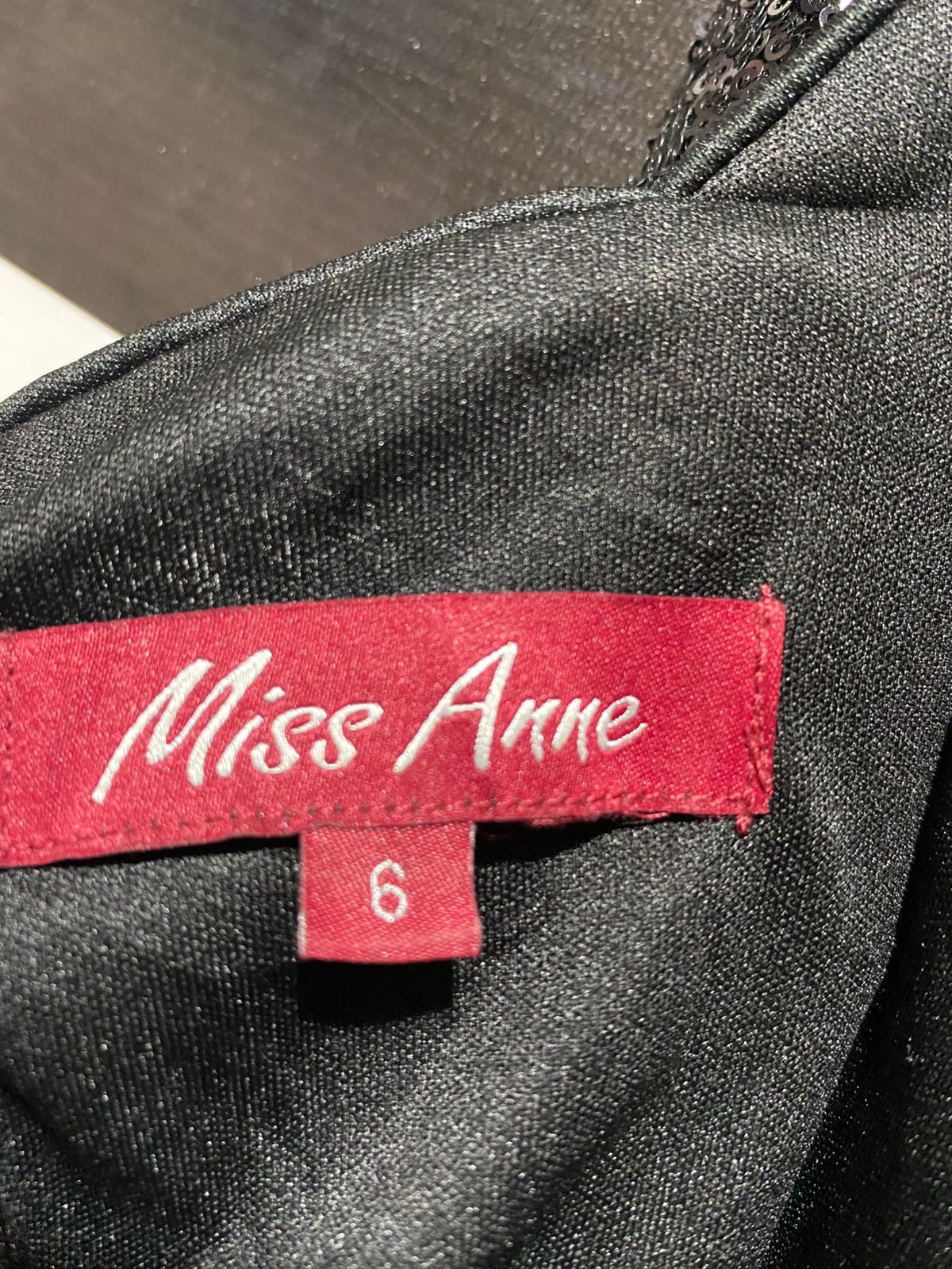 MISS ANNE |S| BUST 15| STUNNING BLACK HALTER-NECK SEQUIN MAXI GOWN WITH OPEN BACK
