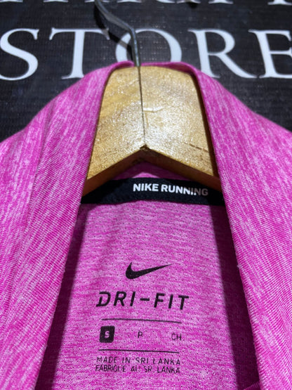 NIKE |S| BUST 19| B12 | WOMEN'S MAGENTA HEATHERED QUARTER-ZIP TRAINING PULLOVER