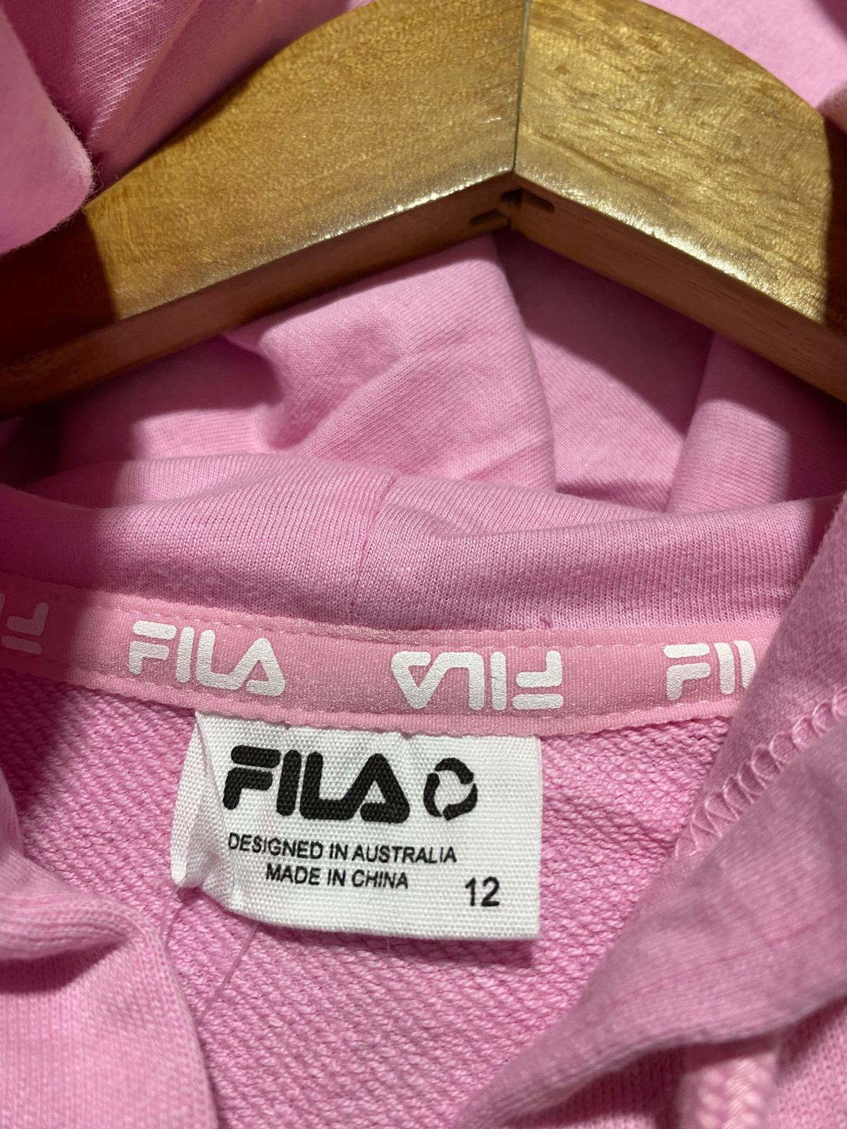 FILA |M| BUST 22| WOMEN'S LIGHT PINK FULL-ZIP FLEECE TRAINING HOODIE
