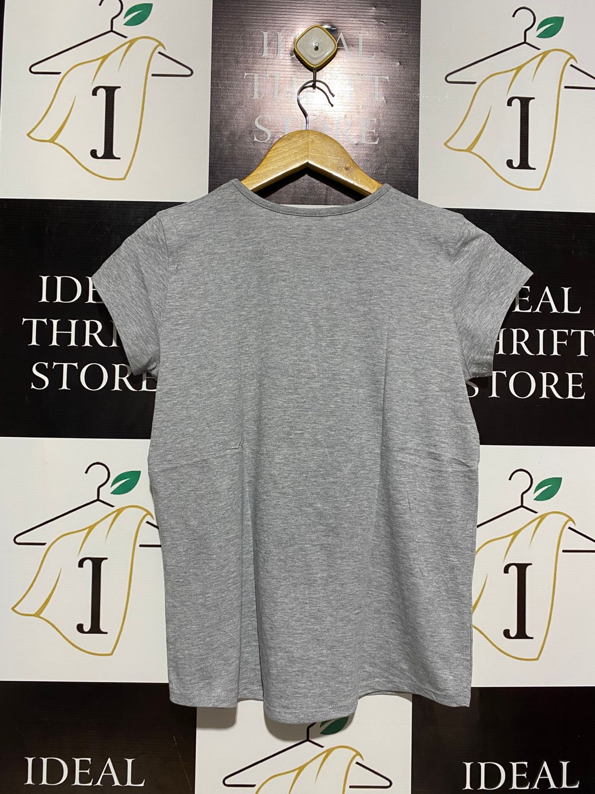 ADIDAS |XL| BUST 18| C1| WOMEN'S GREY HEATHERED GRAPHIC LOGO T-SHIRT