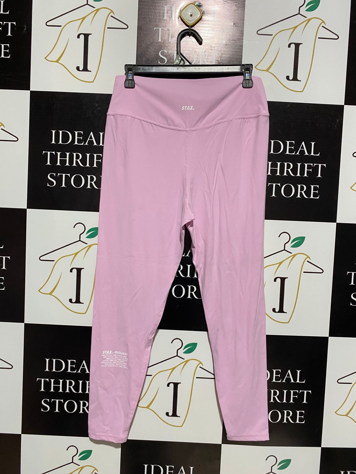 STAX |M| WAIST 28| PINK HIGH WAIST LEGGINGS TROUSER
