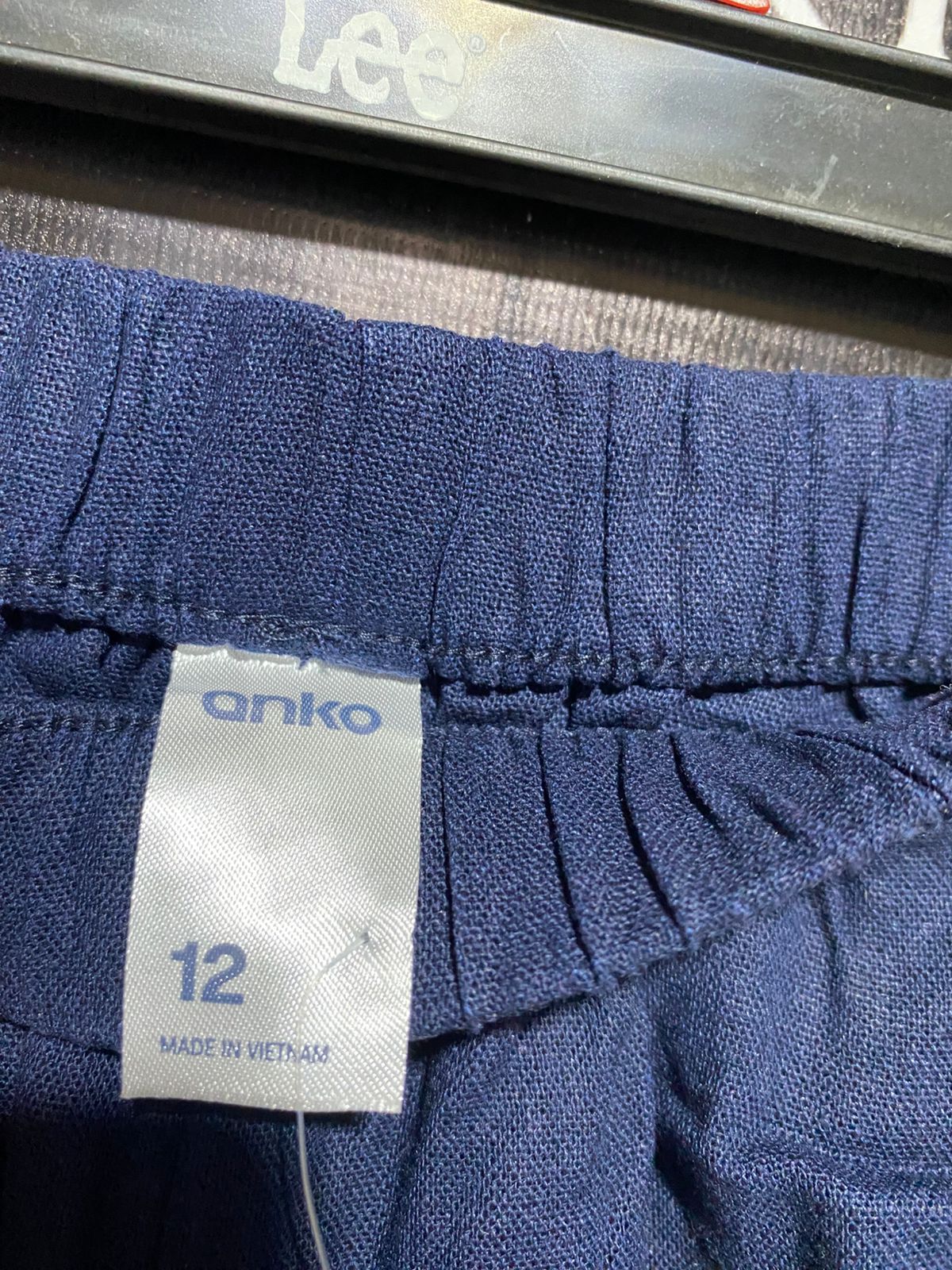 ANKO |M| WAIST 28| NAVY SIDE STRIPE WIDE-LEG LINEN-RICH TROUSERS