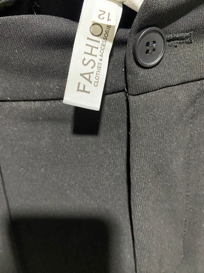 FASHION |M| WAIST 28| PREMIUM BLACK HIGH-WAISTED FLARED TROUSERS