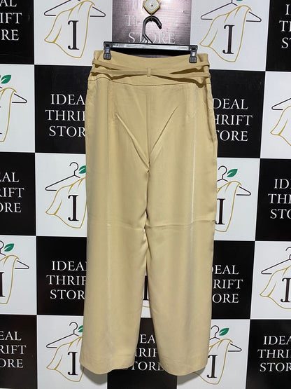 RECKLESS |XL| WAIST 30| WOMEN’S HIGH-WAISTED WIDE-LEG TROUSERS - SOPHISTICATED BEIGE CHINO PANTS