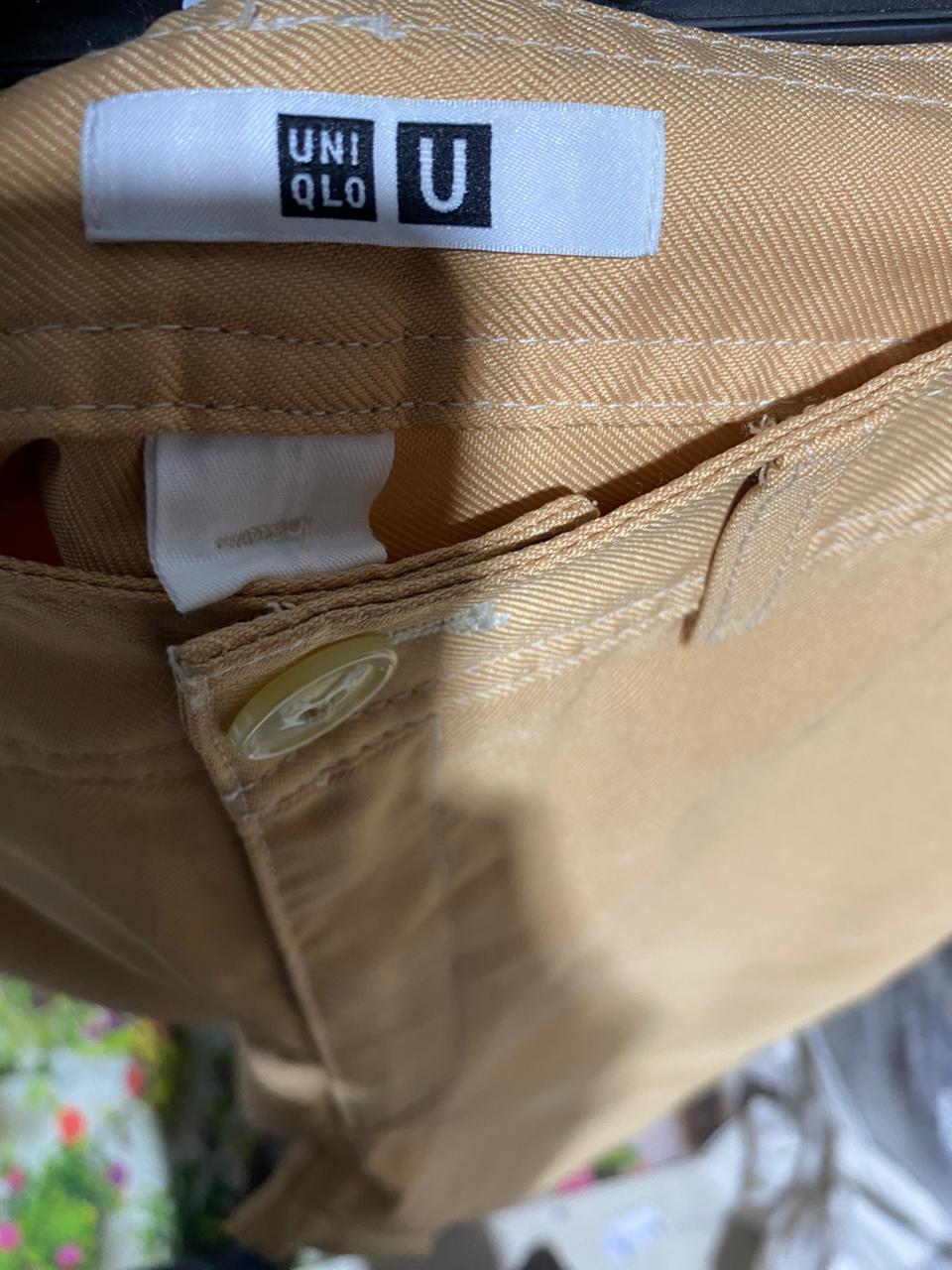 UNIQLO |M| WAIST 28| WOMEN’S HIGH-WAISTED TAILORED TROUSERS - CLASSIC TAN CHINO PANTS