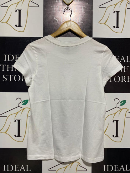 BOODS TEES |S| BUST 17| WOMEN’S CLASSIC CREW NECK T-SHIRT - CRISP WHITE COTTON BLEND
