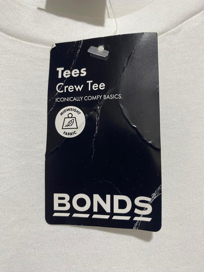 BOODS TEES |S| BUST 17| WOMEN’S CLASSIC CREW NECK T-SHIRT - CRISP WHITE COTTON BLEND