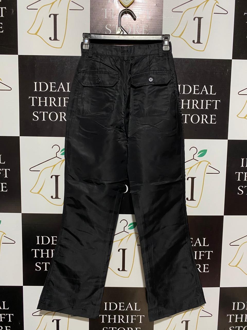 TOMMY HILFIGER  |S| WAIST 24| WOMEN’S BLACK TECHNICAL TROUSERS - SLEEK MID-RISE CHINO PANTS
