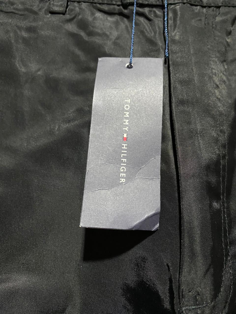 TOMMY HILFIGER  |S| WAIST 24| WOMEN’S BLACK TECHNICAL TROUSERS - SLEEK MID-RISE CHINO PANTS