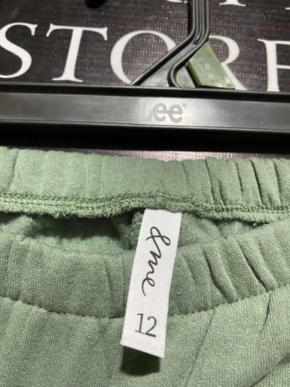 & ME |L| WAIST 30| WOMEN’S SAGE GREEN JOGGERS - COMFORTABLE FLEECE LOUNGE PANTS