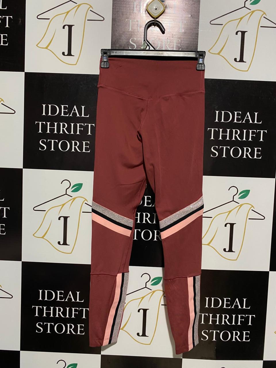 NIKE |XS| WAIST 24|B12| WOMEN’S HIGH-WAISTED TRAINING LEGGINGS - BURGUNDY COMPRESSION TIGHTS