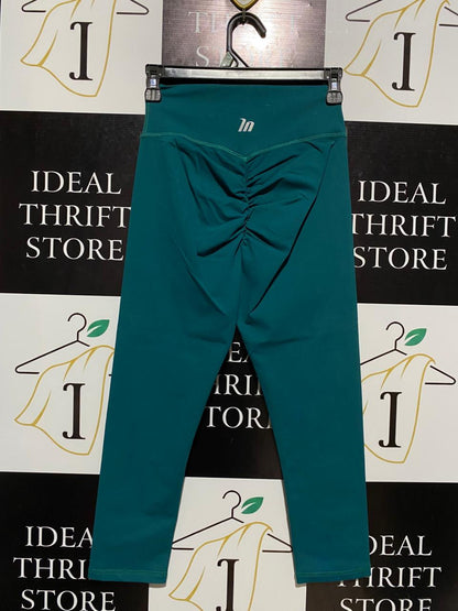 IN MUSCLE NATION |S| WAIST 24|B12| TEAL HIGH-WAISTED PERFORMANCE LEGGINGS