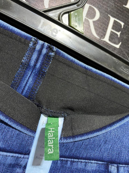 HALARA |XL| WAIST 32| MEDIUM WASH HIGH-WAISTED STRETCH DENIM JEGGINGS
