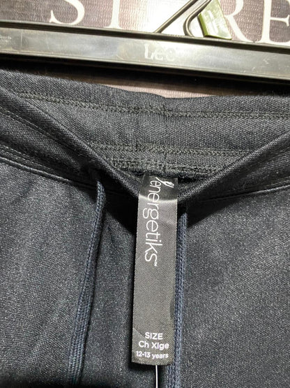 ENERGETIKS |M| WAIST 27| WOMEN'S BLACK WIDE-LEG TRACK PANTS WITH CONTRAST SIDE STRIPES