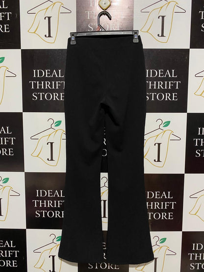 WOMEN'S HIGH-WAISTED BLACK FLARE PANTS | CHIC BOOTCUT SLACKS |M| WAIST 26|