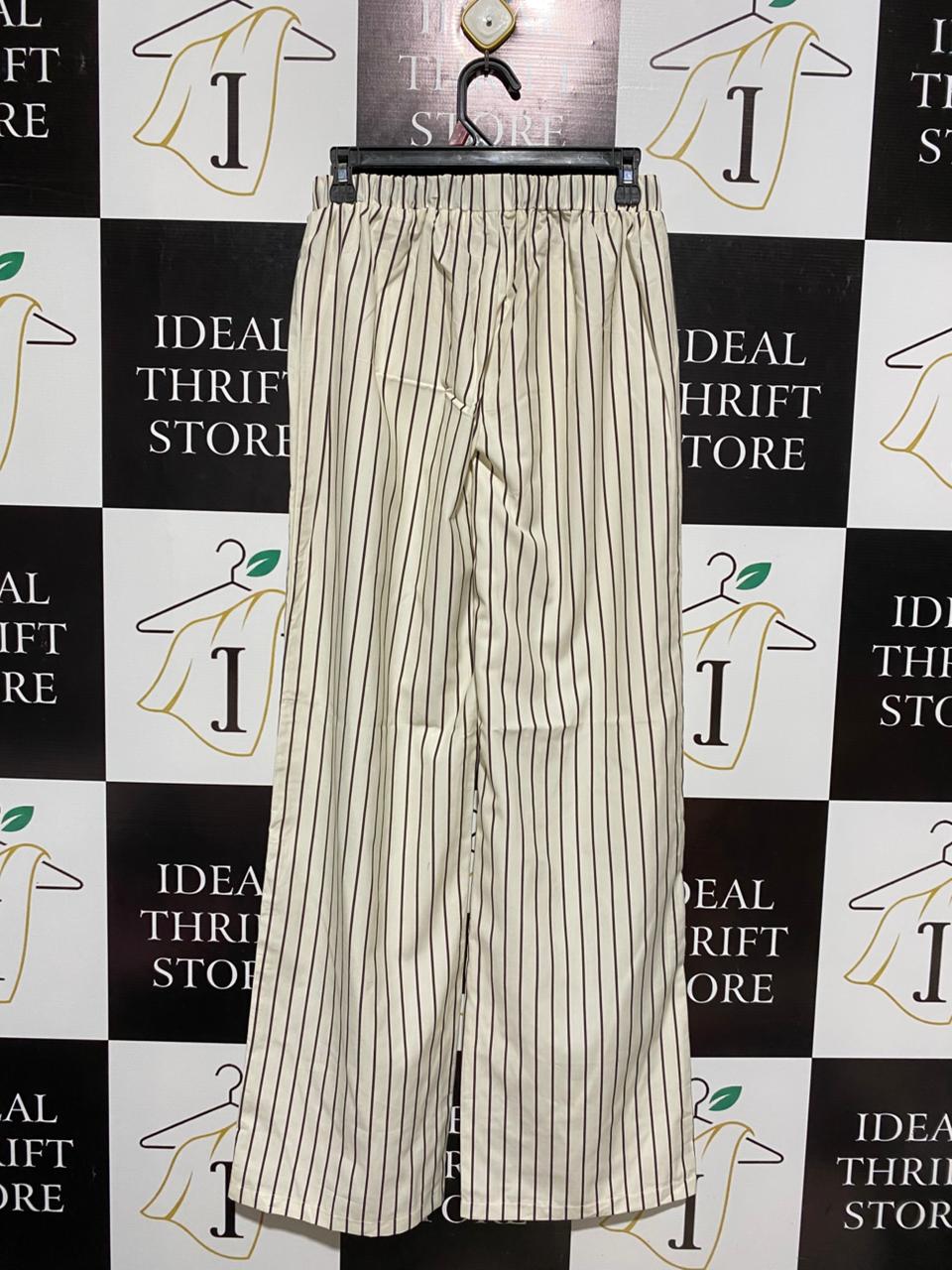 WHITE FOX |XS| WAIST 26| STRIPED ELASTIC WAIST LOUNGE PANTS