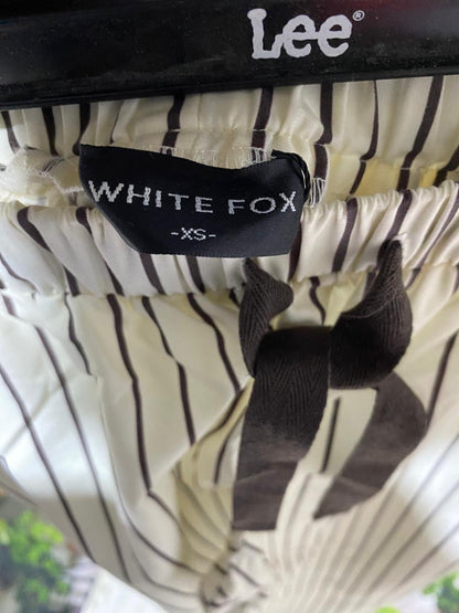 WHITE FOX |XS| WAIST 26| STRIPED ELASTIC WAIST LOUNGE PANTS