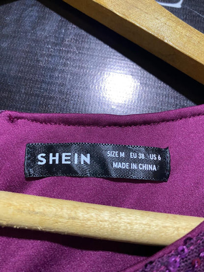 SHEIN |M| BUST 15| PURPLE SEQUIN CUT-OUT MINI DRESS