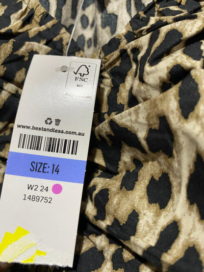 ED IT ED |L| BUST 18|C4| LEOPARD PRINT V-NECK MAXI DRESS