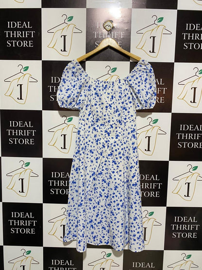 RAN RAN |M| BUST 15| C6| FLORAL MILKMAID MIDI DRESS