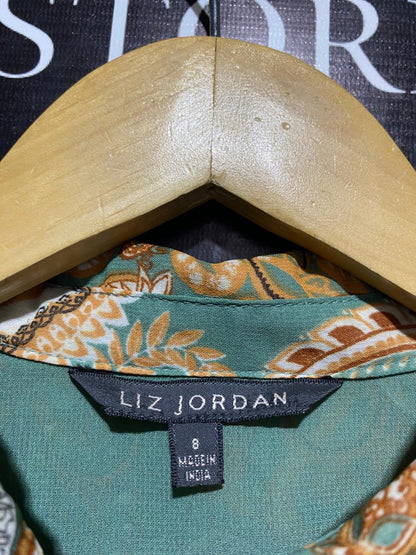 LIZ JORDAN |L| BUST 20| PAISLEY PRINT LONG SLEEVE BLOUSE