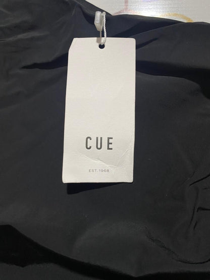 CUE |M| BUST 17| BLACK ONE-SHOULDER RUCHED MINI DRESS